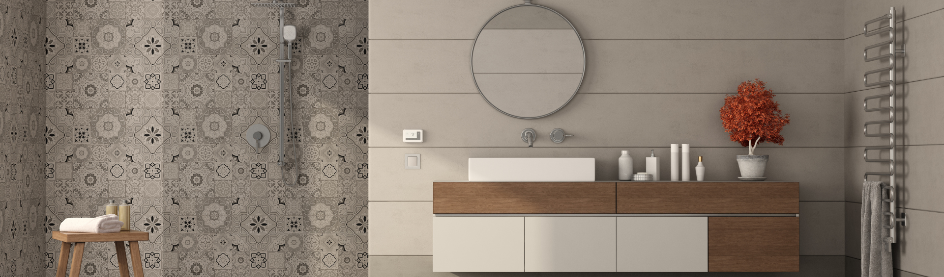 Esempio di rivestimento per l'arredo bagno Padova